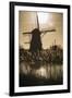 Netherlands, Kinderdijk. Traditional Dutch windmills-Walter Bibikow-Framed Photographic Print