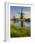 Netherlands, Kinderdijk, Windmills with evening light along the canals.-Terry Eggers-Framed Photographic Print