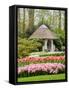 Netherlands, Lisse. Flower displays at Keukenhof Gardens.-Julie Eggers-Framed Stretched Canvas