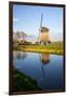 Netherlands, Lisse, Windmill on a Canal-Hollice Looney-Framed Photographic Print