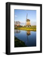 Netherlands, Lisse, Windmill on a Canal-Hollice Looney-Framed Photographic Print