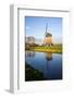 Netherlands, Lisse, Windmill on a Canal-Hollice Looney-Framed Photographic Print