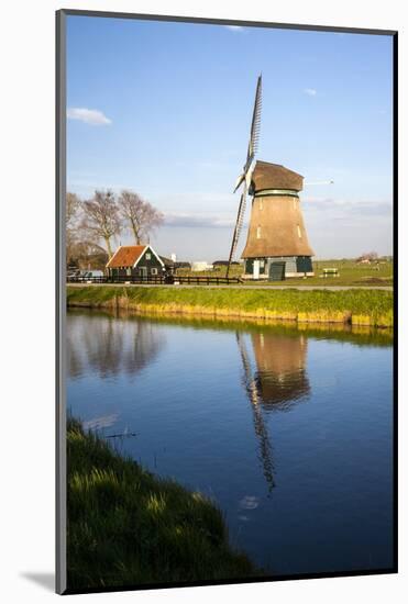 Netherlands, Lisse, Windmill on a Canal-Hollice Looney-Mounted Photographic Print