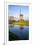 Netherlands, Lisse, Windmill on a Canal-Hollice Looney-Framed Photographic Print