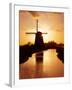 Netherlands, Nord Holland, Windmill along canal-Terry Eggers-Framed Photographic Print