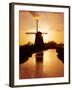 Netherlands, Nord Holland, Windmill along canal-Terry Eggers-Framed Photographic Print