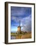 Netherlands, Nord Holland, Windmill along canal-Terry Eggers-Framed Photographic Print