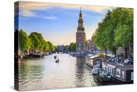 Netherlands, North Holland, Amsterdam. Montelbaan Tower at Oude Schans-Francesco Iacobelli-Stretched Canvas