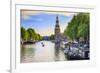 Netherlands, North Holland, Amsterdam. Montelbaan Tower at Oude Schans-Francesco Iacobelli-Framed Photographic Print