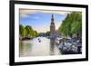 Netherlands, North Holland, Amsterdam. Montelbaan Tower at Oude Schans-Francesco Iacobelli-Framed Photographic Print