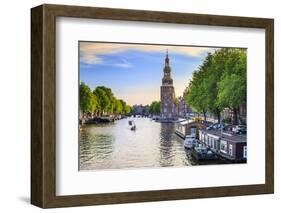 Netherlands, North Holland, Amsterdam. Montelbaan Tower at Oude Schans-Francesco Iacobelli-Framed Photographic Print