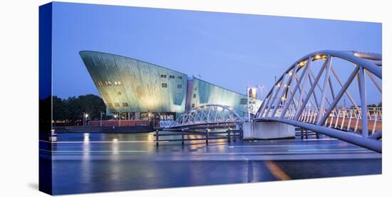 Netherlands, North Holland, Amsterdam. Nemo, Science and Technology Center (Renzo Piano Architect)-Francesco Iacobelli-Stretched Canvas