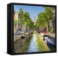 Netherlands, North Holland, Amsterdam. the Zuiderkerk Bell Tower-Francesco Iacobelli-Framed Stretched Canvas