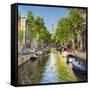 Netherlands, North Holland, Amsterdam. the Zuiderkerk Bell Tower-Francesco Iacobelli-Framed Stretched Canvas