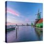 Netherlands, North Holland, Zaandam, Zaanse Schans, the Houseman (De Huisman) Mustardmill-Alan Copson-Stretched Canvas