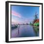 Netherlands, North Holland, Zaandam, Zaanse Schans, the Houseman (De Huisman) Mustardmill-Alan Copson-Framed Photographic Print