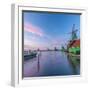 Netherlands, North Holland, Zaandam, Zaanse Schans, the Houseman (De Huisman) Mustardmill-Alan Copson-Framed Photographic Print