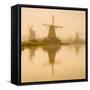 Netherlands, North Holland, Zaandam, Zaanse Schans Windmills-Alan Copson-Framed Stretched Canvas