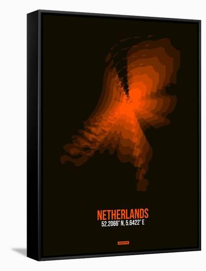 Netherlands Radiant Map 2-NaxArt-Framed Stretched Canvas