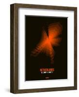 Netherlands Radiant Map 2-NaxArt-Framed Art Print