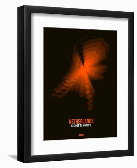 Netherlands Radiant Map 2-NaxArt-Framed Art Print