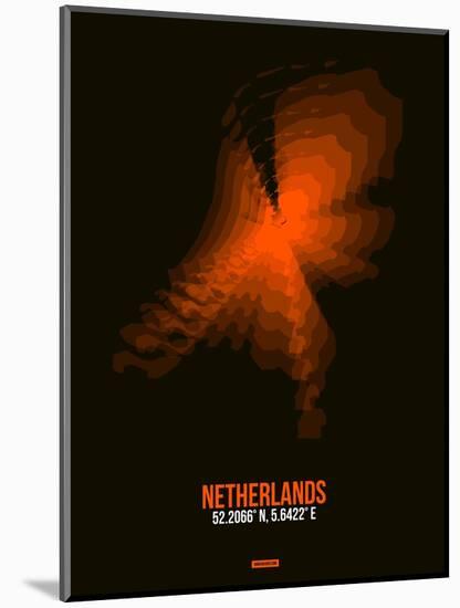 Netherlands Radiant Map 2-NaxArt-Mounted Art Print