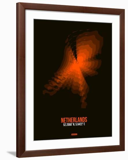 Netherlands Radiant Map 2-NaxArt-Framed Art Print