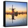 Netherlands, South Holland, Kinderdijk. Windmills-Francesco Iacobelli-Framed Stretched Canvas