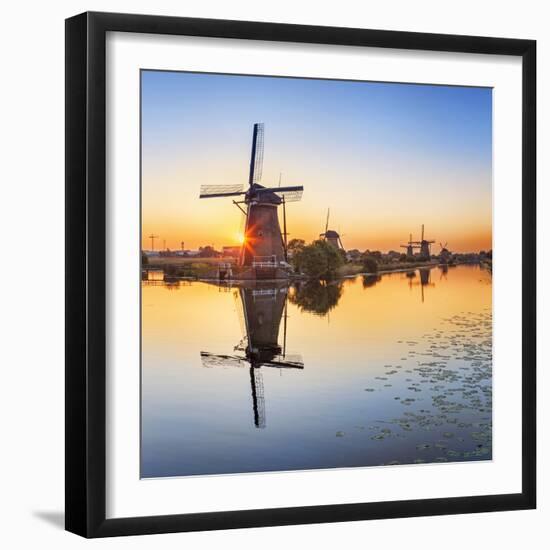 Netherlands, South Holland, Kinderdijk. Windmills-Francesco Iacobelli-Framed Photographic Print