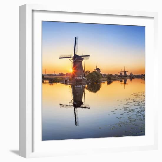 Netherlands, South Holland, Kinderdijk. Windmills-Francesco Iacobelli-Framed Photographic Print