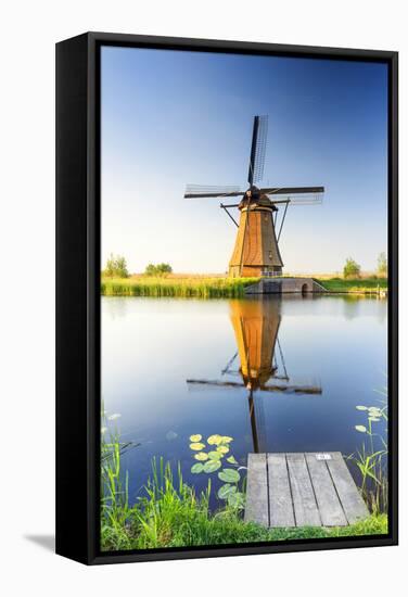 Netherlands, South Holland, Kinderdijk. Windmills-Francesco Iacobelli-Framed Stretched Canvas