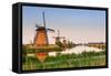 Netherlands, South Holland, Kinderdijk. Windmills-Francesco Iacobelli-Framed Stretched Canvas