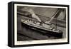 Netherlands Steamship, Dampfer Christiaan Huygens-null-Framed Stretched Canvas