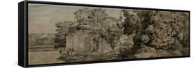 Netley Abbey (Pen & Ink with Wash on Paper)-Francis Towne-Framed Stretched Canvas