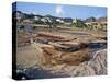 Nets Laid Out to Dry on Dockside, Mindelo, Sao Vicente, Cape Verde Islands, Atlantic, Africa-Renner Geoff-Stretched Canvas