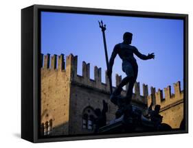 Nettuno (Neptune) Statue, Piazza Maggiore, Bologna, Emilia Romagna, Italy, Europe-Oliviero Olivieri-Framed Stretched Canvas