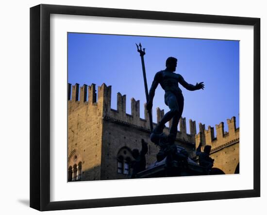 Nettuno (Neptune) Statue, Piazza Maggiore, Bologna, Emilia Romagna, Italy, Europe-Oliviero Olivieri-Framed Photographic Print