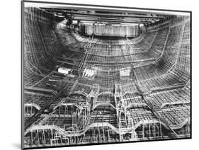 Network of Metal Rods Woven Together Inside Stern at Great Northern Concrete Shipbuilding Co-Gordon Stuart-Mounted Photographic Print