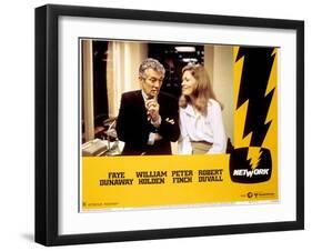 Network, Peter Finch, Faye Dunaway, 1976-null-Framed Photo