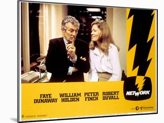 Network, Peter Finch, Faye Dunaway, 1976-null-Mounted Photo