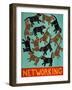 Networking-Blk And Choc-Stephen Huneck-Framed Giclee Print