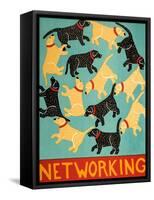 Networking-Stephen Huneck-Framed Stretched Canvas
