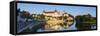 Neuburg Castle Reflected in the River Danube, Neuburg, Neuburg-Schrobenhausen, Bavaria, Germany-Doug Pearson-Framed Stretched Canvas