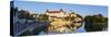 Neuburg Castle Reflected in the River Danube, Neuburg, Neuburg-Schrobenhausen, Bavaria, Germany-Doug Pearson-Stretched Canvas