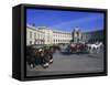 Neue Hofburg and Fiaker (Horse Drawn Carriages), Vienna, Austria, Europe-Hans Peter Merten-Framed Stretched Canvas