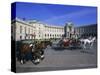 Neue Hofburg and Fiaker (Horse Drawn Carriages), Vienna, Austria, Europe-Hans Peter Merten-Stretched Canvas