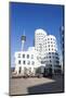 Neuer Zollhof Buildings Designed by Frank Gehry with Rheinturm Tower, Media Harbour-null-Mounted Photographic Print