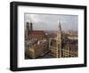 Neues Rathaus and Marienplatz from the Tower of Peterskirche, Munich, Germany-Gary Cook-Framed Photographic Print