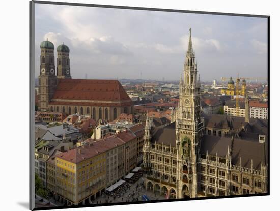 Neues Rathaus and Marienplatz from the Tower of Peterskirche, Munich, Germany-Gary Cook-Mounted Photographic Print