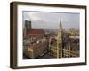 Neues Rathaus and Marienplatz from the Tower of Peterskirche, Munich, Germany-Gary Cook-Framed Photographic Print